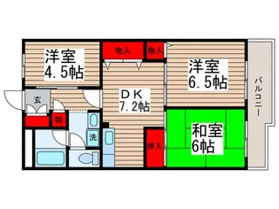 パ-クサイドマンション【3階】の間取り