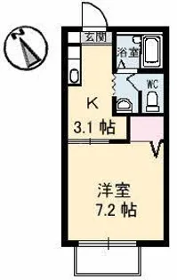 フォレスト・ヴィレッヂJOTO【2階】の間取り