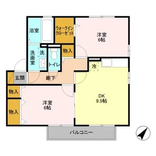 リビングタウン東海 E棟【2階】の間取り