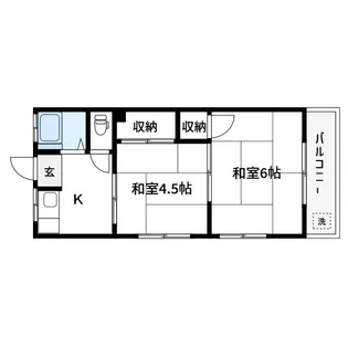 金子コーポ【1階】の間取り
