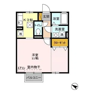 アムルーズ・K【1階】の間取り