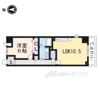 バンブーワン【2階】の間取り