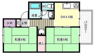 三英ハイツ【2階】の間取り