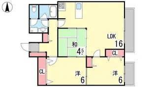シャンボール岡本【5階】の間取り