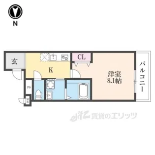 フジパレス阪急塚口ウエスト1番館【2階】の間取り