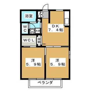 グランメゾンB【1階】の間取り