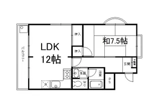 岸野コーポ【2階】の間取り