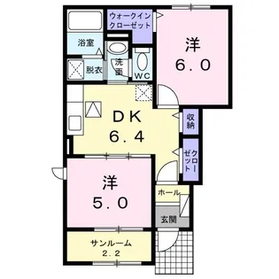 サンリットA【1階】の間取り
