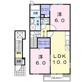 アースリーヒルB【2階】の間取り