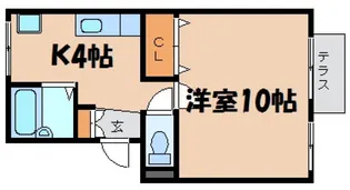 ハイツ青木【1階】の間取り