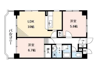 グランデスト丸山台【3階】の間取り
