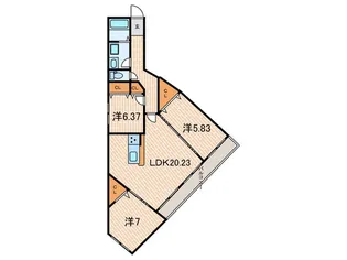 MESSAGE苦楽園三番町【1階】の間取り