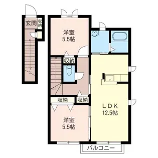 カーネーション B【2階】の間取り