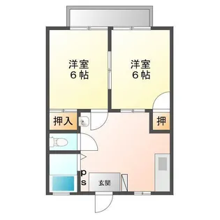 サンビレッジA【1階】の間取り