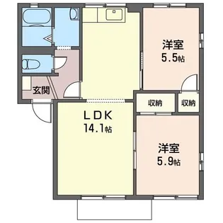プレジオ C【1階】の間取り