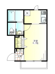 東京都大田区西蒲田3【アパート】の間取り