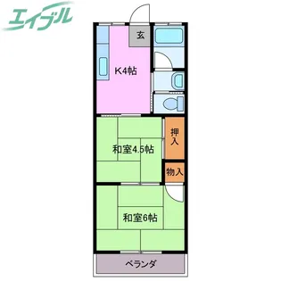 松田ハイツ【3階】の間取り