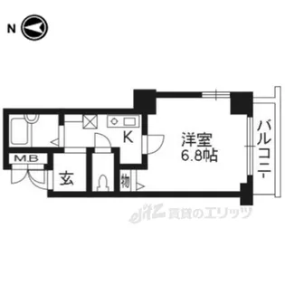 プレサンス京都二条城前【1階】の間取り