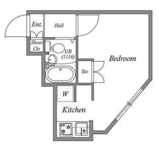 レジディア横濱関内【5階】の間取り