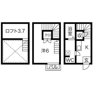 愛知県名古屋市北区清水5【アパート】の間取り