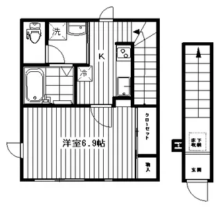 ウィスタリア小山【2階】の間取り