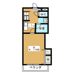 ガーデンハイツオリエンタル【4階】の間取り