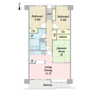 ロイヤルパレス富沢東【2階】の間取り