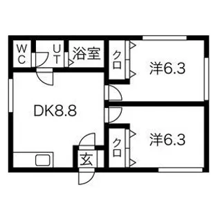 天狗山【一般物件】【2階】の間取り