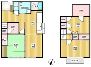 福岡県久留米市野中町【一戸建】の間取り