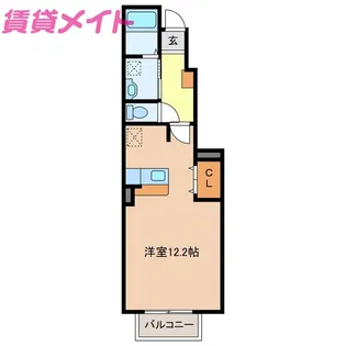 パルテール西条A棟【1階】の間取り