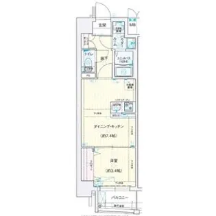レシオス大阪城SOUTH【2階】の間取り