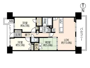 ライオンズ住吉橋リバーフォート【2階】の間取り
