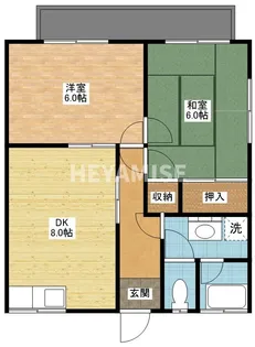 ヴィラ北栄【1階】の間取り