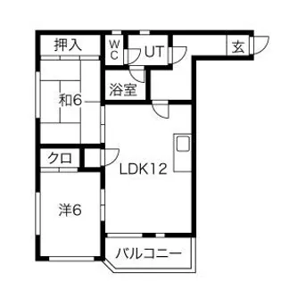 プリンセス高屋【1階】の間取り