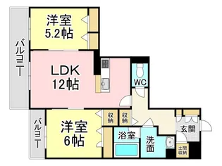 ロイヤルパーク本城【3階】の間取り