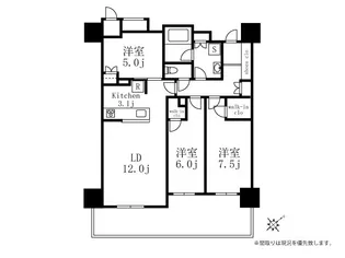 ザ・レジデンス金沢【8階】の間取り