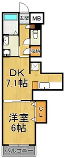 ヒールヒルズ【3階】の間取り