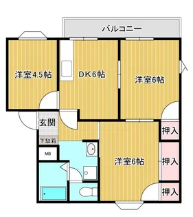 ヒルズ佐倉A棟【1階】の間取り