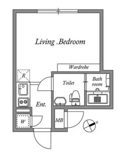 ALERO後楽園【アレーロ後楽園】【2階】の間取り