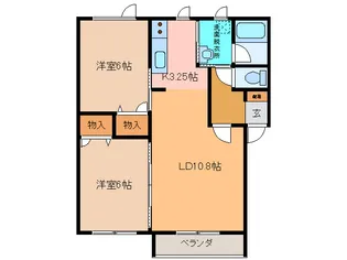 シェル1.2【2階】の間取り