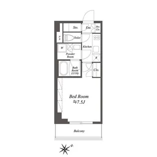 ブライズ白金台【4階】の間取り