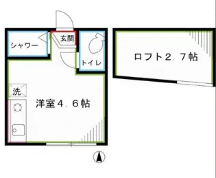東京都中野区大和町4【アパート】の間取り
