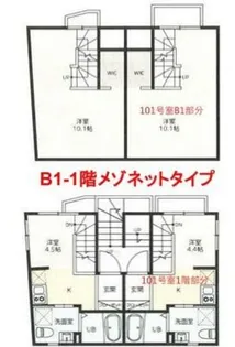 ルグラン御殿山【1階】の間取り