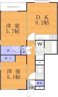 ベルウッドコート【2階】の間取り