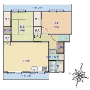 ルミウス北鳥生1【3階】の間取り