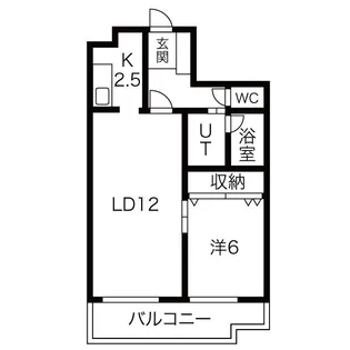 1LDKの間取り画像