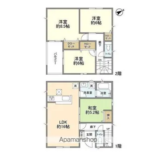 千葉県千葉市中央区川戸町【一戸建】の間取り