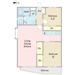 ハイツ与野【4階】の間取り