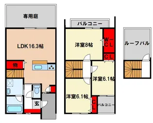 福岡県筑紫野市大字永岡【一戸建】の間取り