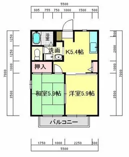 エメラルドビーチ五番館【1階】の間取り